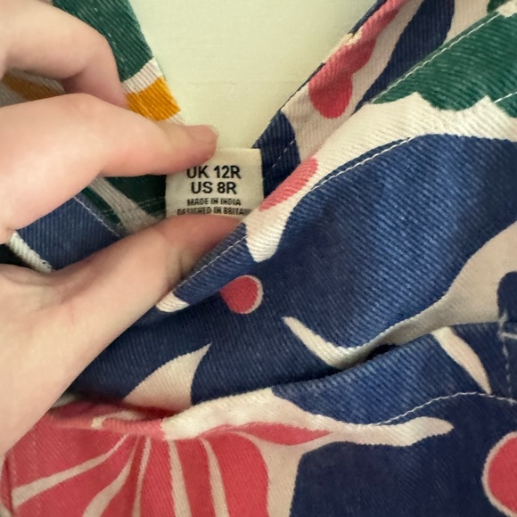 Lucy and yak Easton overalls dungarees floral size 8 - Picture 2 of 3